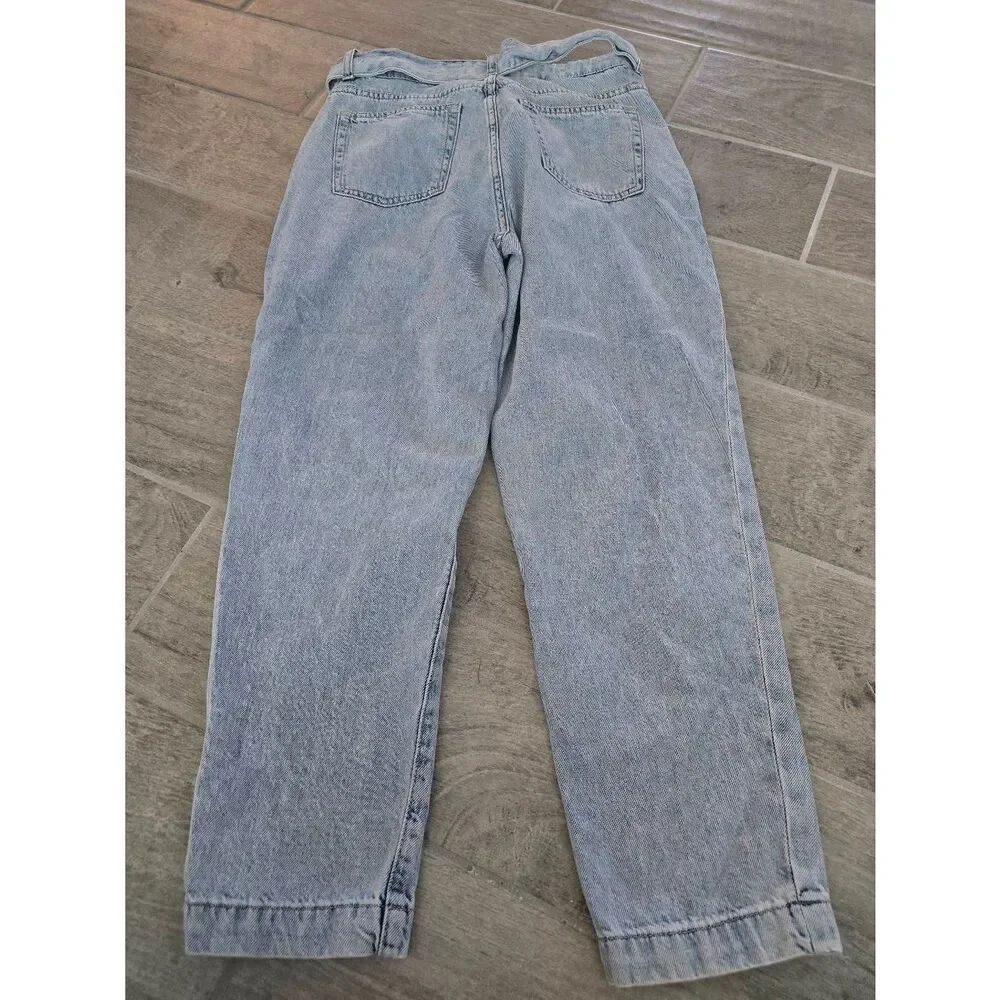 Women's H&M Ultra High Waisted Paperbag Mom Straight Leg‎ Jeans Size 4 - Picture 9 of 11